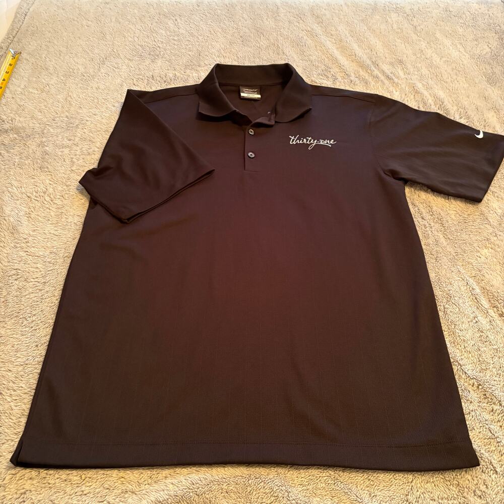 Nike‎ Golf Dri-Fit Golf Shirt - Black - Size M - Thirty-One Embroidered